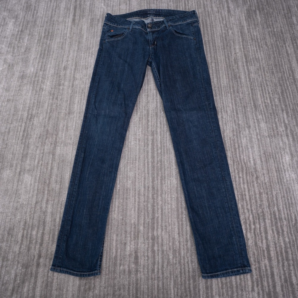 Hudson Jeans Straight Leg Women 29 Fit 31.5 Blue Low Rise Stretch Denim USA Made